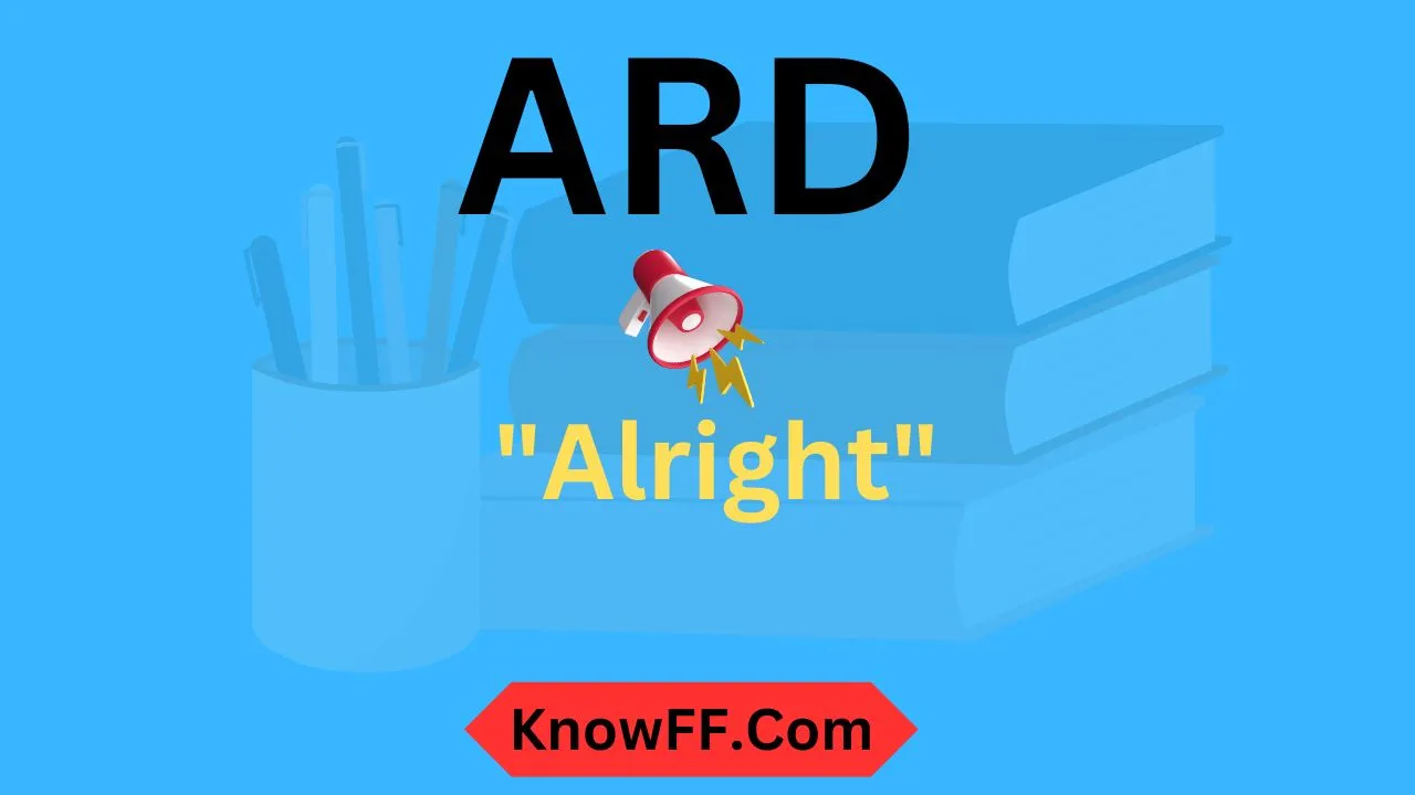 ARD Meaning in Text