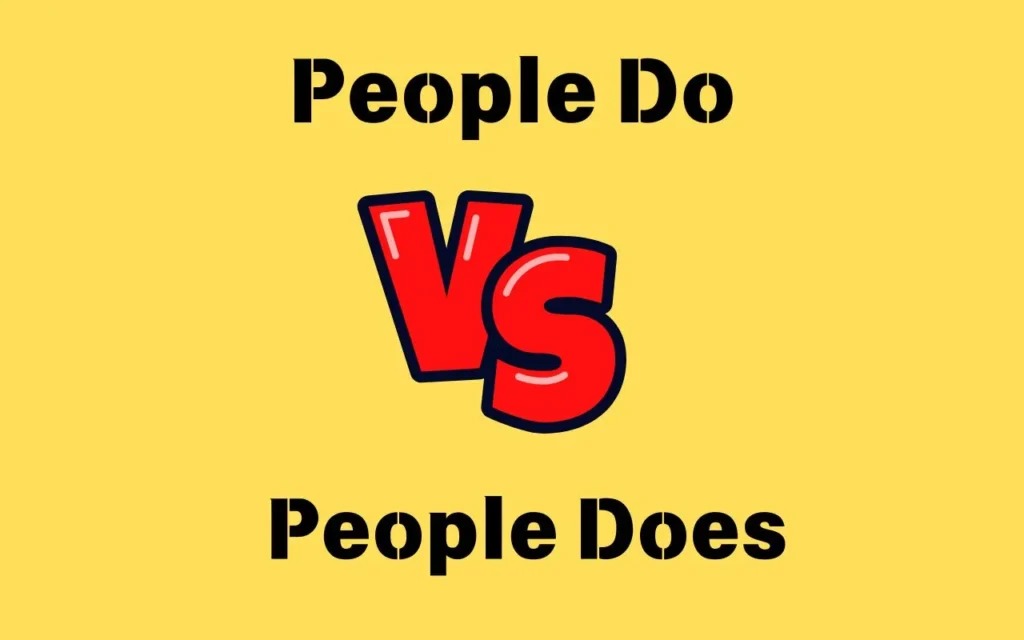 People Do or People Does
