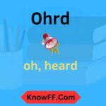 Ohrd Meaning in Text