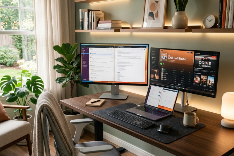 The Secret to Designing a Home Setup That Boosts Focus While Keeping You Entertained